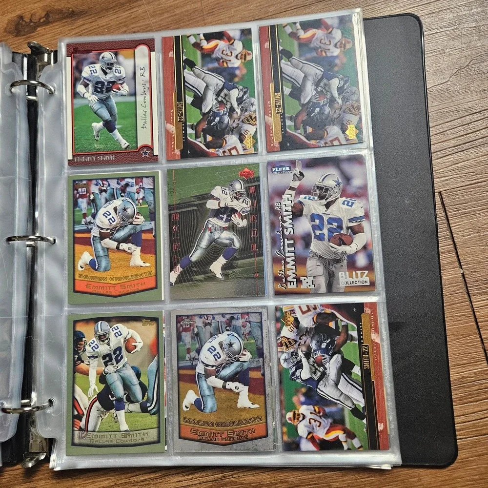 Lot of 124 Emmitt Smith Dallas Cowboys Cards Pro Fleer Score Upper Deck 90s